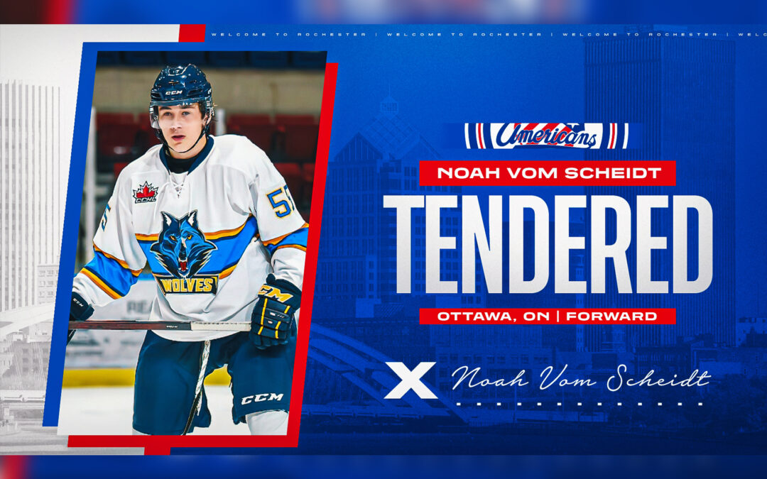 Rochester Jr. Americans Tender Noah Vom Scheidt From The CCHL