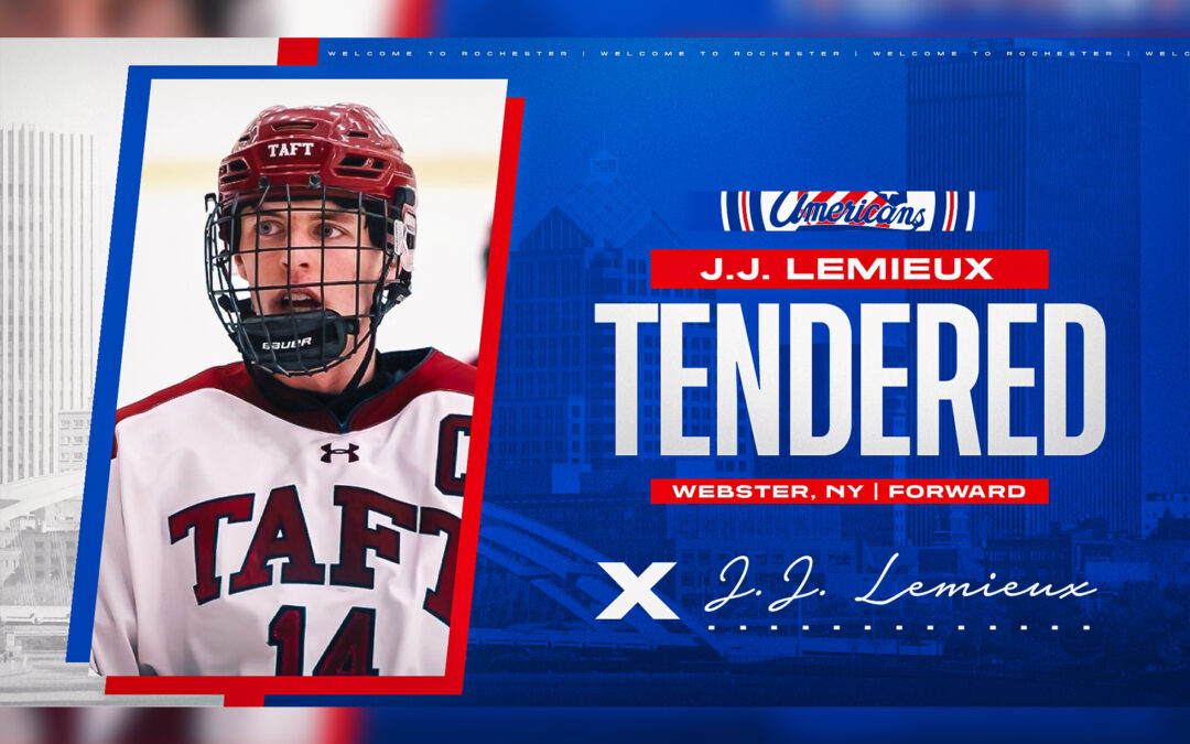 Rochester Jr. Americans Sign Power Forward J.J. Lemieux to Tender Contract