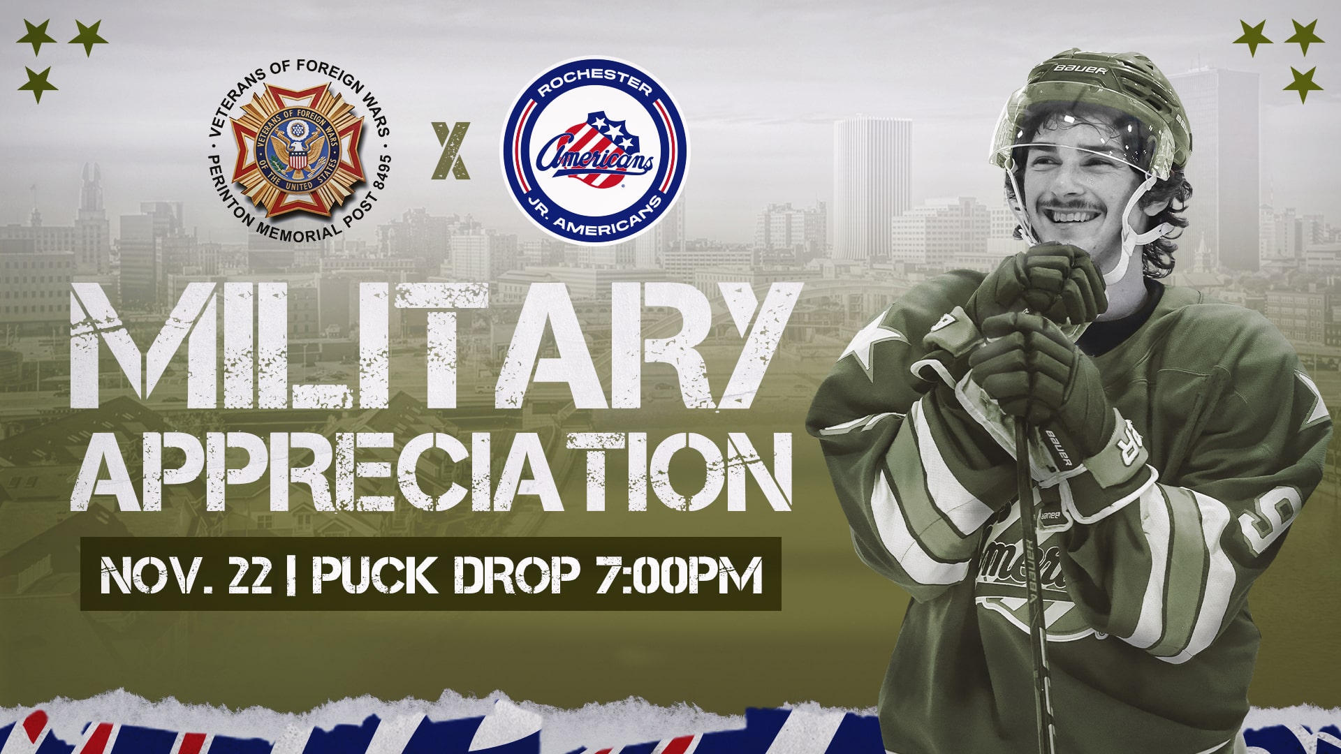 Jr. Americans 2025 Military Appreciation Night Nov. 22