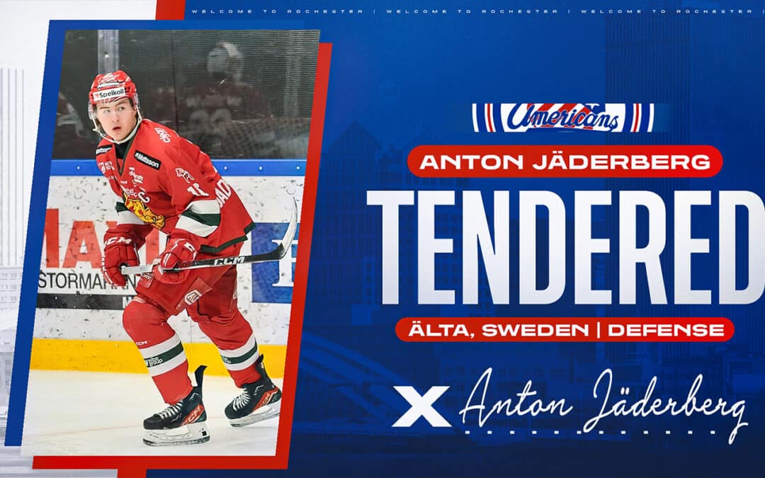 Anton Jaderberg Becomes Second Swede To Tender With Jr. Amerks