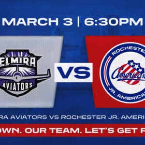Mar. 3 | Rochester Jr. Americans vs Elmira Aviators