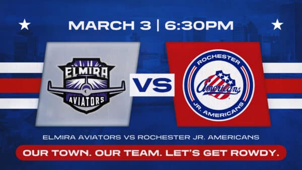 Mar. 3 | Rochester Jr. Americans vs Elmira Aviators