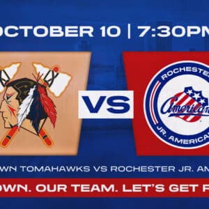 Oct. 10 | Rochester Jr. Americans vs Johnstown Tomahawks