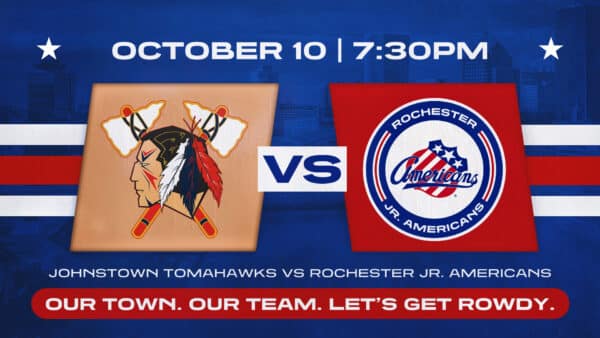 Oct. 10 | Rochester Jr. Americans vs Johnstown Tomahawks