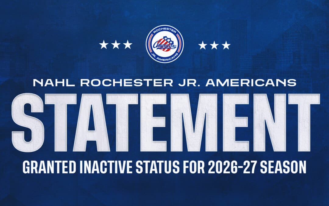 Statement for Immediate Release: Rochester Jr. Americans Granted Inactive Status for 2026-27 Season